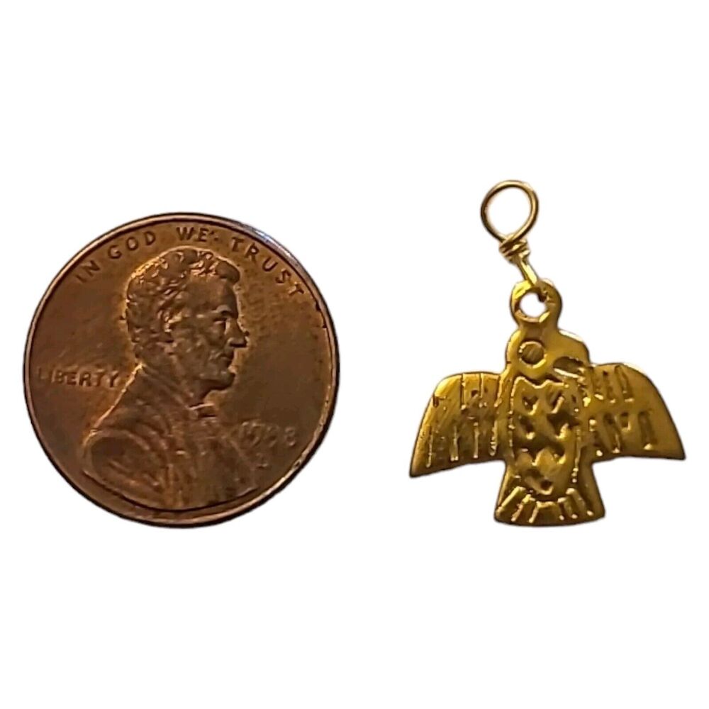 300+pc Gold Tone Bird Eagle‎ Thunderbird Charms Bulk Dangle Charm Brass Tribal